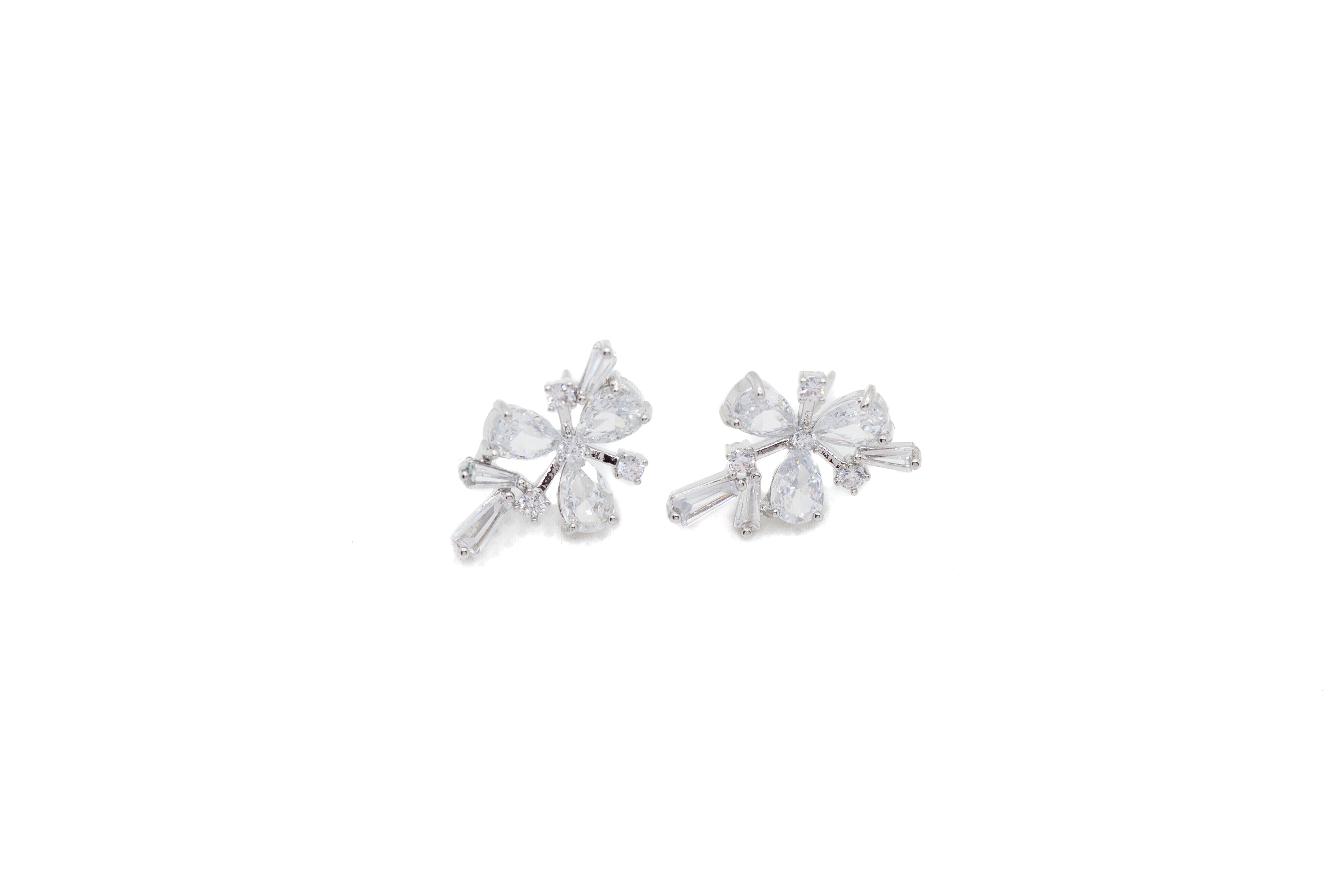 Crystal Flower Zircon Earrings