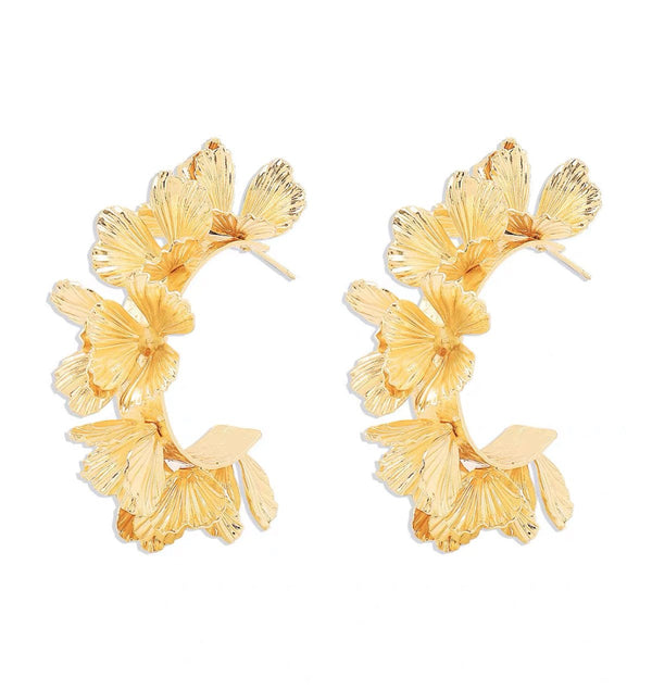 3D flower earrings